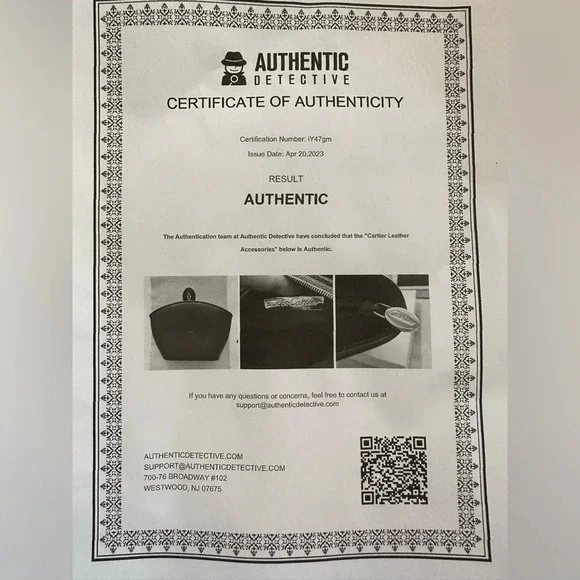 Les must de Cartier Burgundy Cosmetic Pouch Clutch Like New Condition - Picture 11 of 11